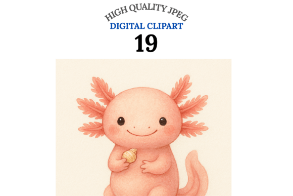 Bring Your Designs to Life with the Axolotl Clipart Set