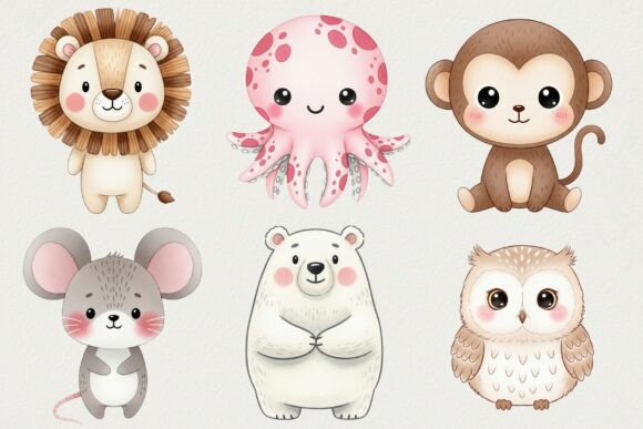 Bringing Whimsy to Your Brand with Watercolor Baby Animals
