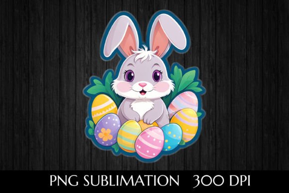 Bunny Bringing Easter Egg Gifts: A Designer's Go-To Clipart