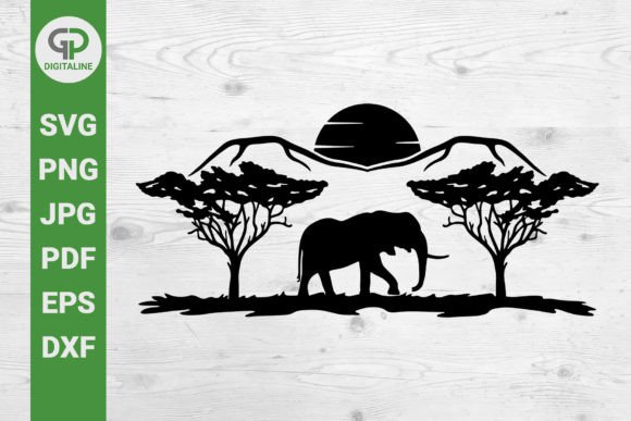 Desert Elephant and Sunset in Africa SVG: A Designer's Guide