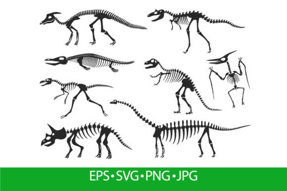 Dinosaurs Skeleton Silhouette: A Designer's Guide to Prehistoric Typography