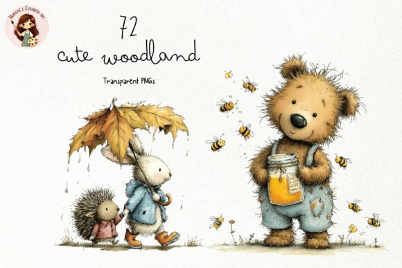 Enchant Your Projects with Cute Woodland Animals PNG Clipart