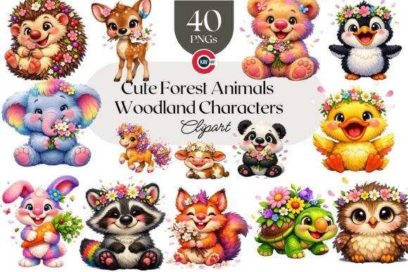 Enchanting Forest Animal Clipart for Creative Projects