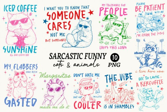 Sarcastic Humor Meets Retro Art: A Design Asset Guide