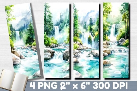 Scene Painting Printable Bookmarks: Versatile Design Assets