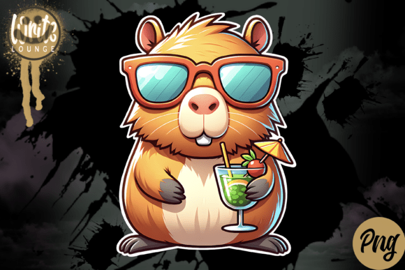 Summer Cocktail Capybara: Your New Favorite Design Asset