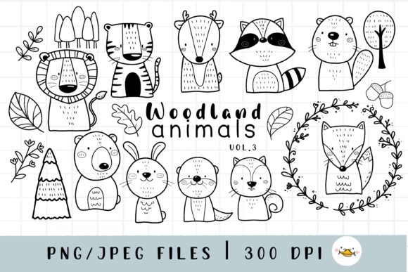 Woodland Animals Clipart--Vol.3: Your Go-To for Whimsical Design